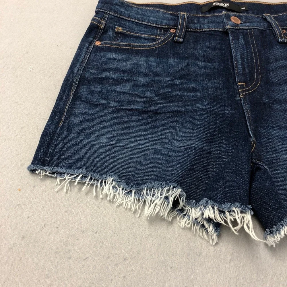 Hudson Gemma Shorts Womens 26 2 Blue Denim Cut Off Festival Beachy Summer